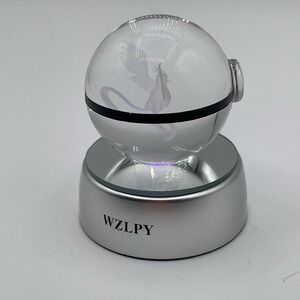 Crystal Ball with Color Changing Light-up Base And Internal Bird Figure